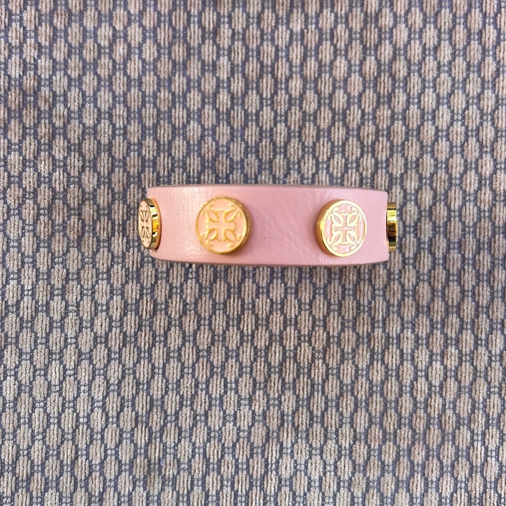 Rustic Cuff leather pink bracelet